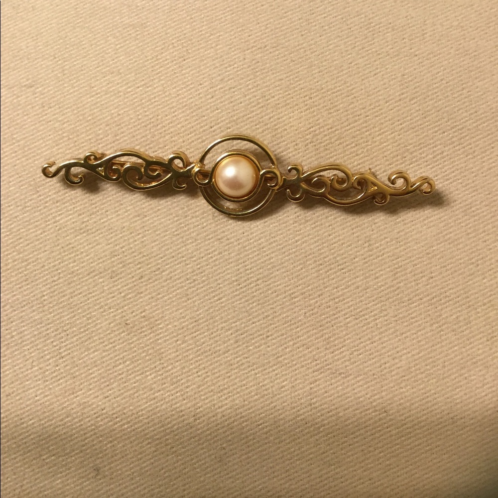 Vintage gold bar pin